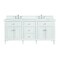 James Martin Vanities Lorelai 72'' D Vanity, Bright White w/ Ethereal Noctis Silestone Top w/FreePower Wireless Charger 424-V72-BW-FENC - alternate 1