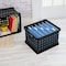 Sterilite Storage Crate, 3 qt, Polypropylene, Black, 15-5/8 in L, 13-3/4 in W, 10-5/4 in H 16940906 - alternate 3