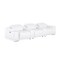 Homeroots 134" White Top Grain Leather Reclining USB Sofa And Storage 643705 - alternate 4