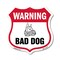 Signmission Dog Warning Shield Sign Bad Dog, 12 Inch X 12 Inch, Aluminum Metal Sign SHI-A-12-377 - alternate 1