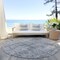 Homeroots 8' Silver And Gray Round Geometric Washable Indoor Outdoor Area Rug 594583 - alternate 8