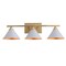 Jonathan Y Yvette 3-Light 25" Metal Vanity Wall Light, White/Gold JYL9014A - alternate 1