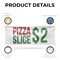Signmission Pizza Slice $2, 18 Inch x 48 Inch, Vinyl Banner B-30806 - alternate 3