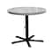 Leisure Craft 36" Round Perforated Pedestal Table, Portable, 30"H, Granite 36TAB30-GRANITE - alternate 1