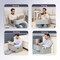 Lavish Home Reading Pillow for Gaming Lap Desk Pillow with Arm Rests, Storage Pockets, Removable Washable Cover HT-PILLOW5-GRY - alternate 9