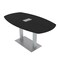 Skutchi Designs Arc Boat Conference Table, 36 in W, 72 in L, Black HAR-ABOT-36X72-DOU-U999T19-ESIL - alternate 1