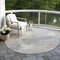 Homeroots 8' Ivory And Gray Round Abstract Washable Indoor Outdoor Area Rug 611230 - alternate 7