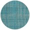 Homeroots 8' Teal Blue Gray And Brown Round Striped Washable Indoor Outdoor Area Rug 597435 - alternate 7