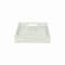 Homeroots 16in White Silver Rectangular Wood Handmade Tray With Handles 483295 - alternate 4