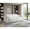 Homeroots 80" White Top Grain Leather Reclining Metal USB Sofa 720382 - alternate 8