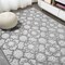 Jonathan Y Gallia Tile Trellis High-Low Light Gray/Ivory 4 ft. x 6 ft. Indoor/Outdoor Area Rug AMC107A-4 - alternate 6
