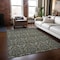 Homeroots 9' X 12' Taupe And Beige Damask Washable Indoor Outdoor Area Rug 563896 - alternate 6