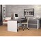Bestar L Shaped Desk L-Shape Workstation, 82.9" D X 30.4" H, 71.1" W X Melamine, Slate/Sandstone 93862-59 - alternate 4