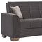 Homeroots 90" Brown Chenille Sleeper Sofa And Toss Pillows 607122 - alternate 6