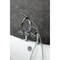 Kingston Brass 7" Center Deck-Mount Clawfoot Tub Faucet with Hand Shower, Polished Chrome AE8101RX - alternate 4