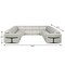 Homeroots Light Gray Italian Leather Power Reclining U Shaped Eight Piece Corner Sectional With Console 634681 - alternate 6