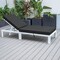 Leisuremod Chelsea Modern Outdoor White Chaise Lounge Chair With Black Cushions CLW-77BL - alternate 9