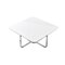 Homeroots 35" White And Silver Metallic Stainless Steel Square Coffee Table 543860 - alternate 7