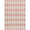 Homeroots 3' X 5' Salmon And Ivory Geometric Washable Indoor Outdoor Area Rug 577103 - alternate 6