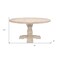 Homeroots 58" Natural Rounded Solid Wood Pedestal Base Dining Table 488688 - alternate 5