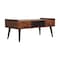 Homeroots 39in Brown Solid Wood Enclosed and Open Storage TV Stand 719195 - alternate 8