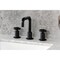 Kingston Brass Widespread Bathroom Faucet with Push Pop-Up Drain, Matte Black KS1410RNX - alternate 5