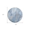Homeroots 8' Round Ivory Blue and Gray Round Abstract Washable Non Skid Indoor Outdoor Area Rug 559591 - alternate 6