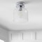 Jonathan Y Domenic 7.75" Metal/Seeded Glass LED Flush Mount, Chrome JYL7442B - alternate 6