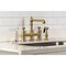 Kingston Brass Bridge Kitchen Faucet with Brass Sprayer, Brushed Brass KS7277BPLBS - alternate 4