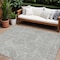 Homeroots 9' X 12' Gray And Ivory Abstract Washable Indoor Outdoor Area Rug 594939 - alternate 1