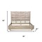 Homeroots Gray Slat Back Solid Wood King Bed Frame 660002 - alternate 3