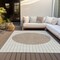 Homeroots 3' X 5' Ivory And Brown Striped Washable Indoor Outdoor Area Rug 597169 - alternate 6