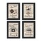 Homeroots Set Of Four Friendship 1 Black Framed Print Kitchen Wall Art, 4PK 405927 - alternate 1
