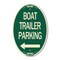 Signmission Boat Trailer Parking With Left Arrow Symbol, 12 In X 18 In Architectural, Heavy Gauge Aluminum A-OV-G-1218-24295 - alternate 1