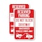 Signmission Do Not Block Driveway Unauthorized Vehicles Towed Away , 18'' X 24'', Heavy Gauge Aluminum, 2PK A-1824-2PACK-24167 - alternate 1