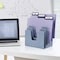Acrimet 5 Section Incline File Sorter Desk Organizer Rack for Office Desktop Plastic Solid Blue 225.5 - alternate 5