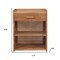 Homeroots 23" Brown Solid Wood One Drawer Nightstand 651567 - alternate 7