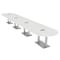 Skutchi Designs Racetrack Conference Table With Power Unit, 48 in W, 264 in L, White HAR-RAC-48X264-DOU-WA7976-ESIL - alternate 1