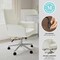 Martha Stewart Maxine Upholstered Office Chair in White/Polished Nickel GO-18301-WH-MS - alternate 7