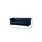 Homeroots 85" Navy Blue Faux Leather Manufactured Wood Sofa 543963 - alternate 10