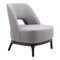 Homeroots 26" Gray And Black Upholstered Lounge Chair 556458 - alternate 6