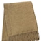 Homeroots 50" X 67" Stone Cotton Blend Woven Throw Blanket with Fringe 632914 - alternate 4