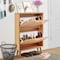 Vevor Shoe Cabinet with 2 Flip Drawers Rattan Shoe Storage Cabinet for Entryway HZR001 - alternate 7