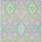 Homeroots 9' X 12' Pink Green And Blue Oriental Washable Indoor Outdoor Area Rug 597708 - alternate 5