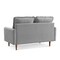 Homeroots 57" Gray And Dark Brown Velvet Loveseat 543727 - alternate 9