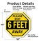 Signmission Please Stay 6 Feet Away, 10 inch X 10 inch, Aluminum Metal Signs, 2PK OC-A-2PACK-10-198 - alternate 5