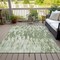 Homeroots 3' X 5' Green And Ivory Abstract Washable Indoor Outdoor Area Rug 612653 - alternate 6