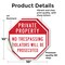 Signmission Private Property No Trespassing Vio, 10 inch X 10 inch, Vinyl Decal, 2PK OC-D-2PACK-10-171 - alternate 3