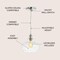 Jonathan Y Wyatt 9.5" Pharmacy Metal/Glass LED Pendant, Chrome JYL3515B - alternate 11