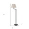 Homeroots 60" Bronze Swing Arm Floor Lamp With Beige Fabric Empire Shade 526251 - alternate 3